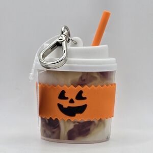 NWT Bath & Body Works Jack O' Lantern Coffee Pocket Sanitizer Holder Halloween